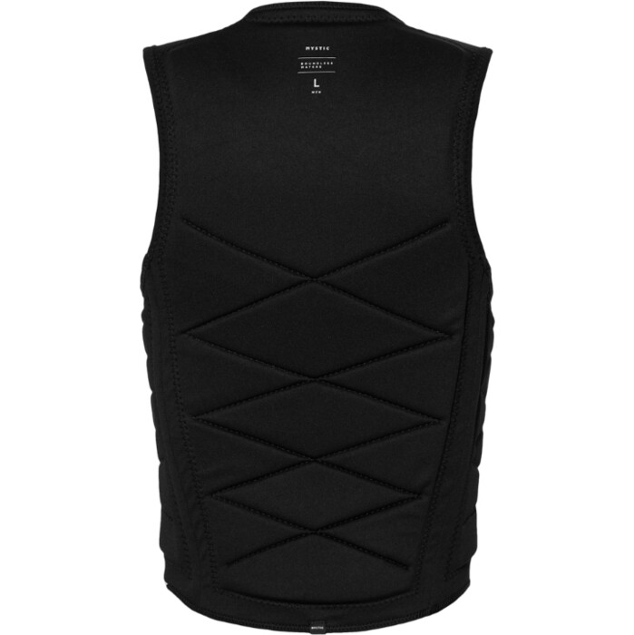 2024 Mystic Mens Outlaw Front Zip Wake Impact Vest 35005.240226 - Black